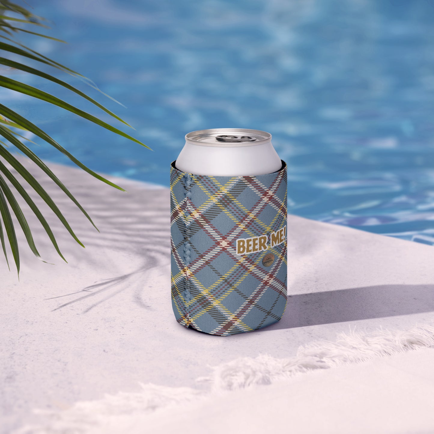 Beer Me! Plaid Coozie