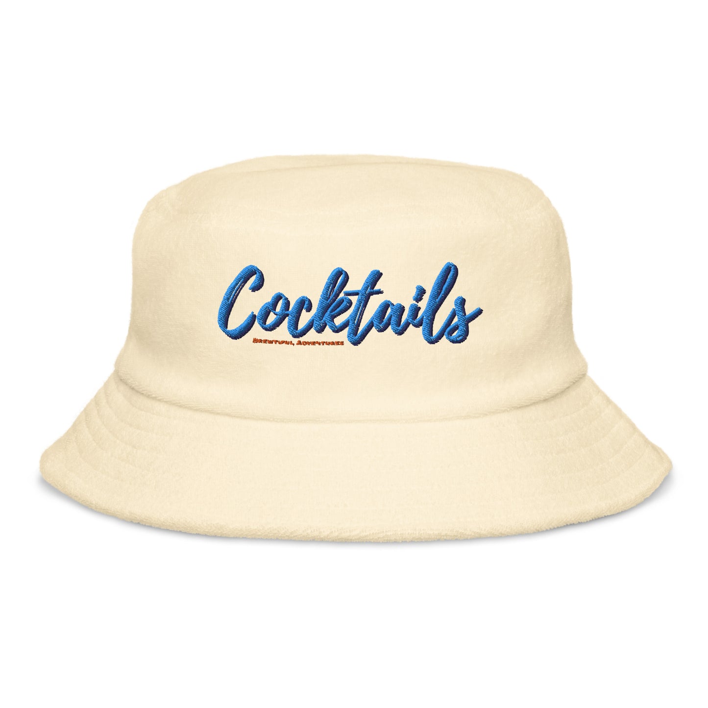 Cocktails Terry Cloth Bucket Hat
