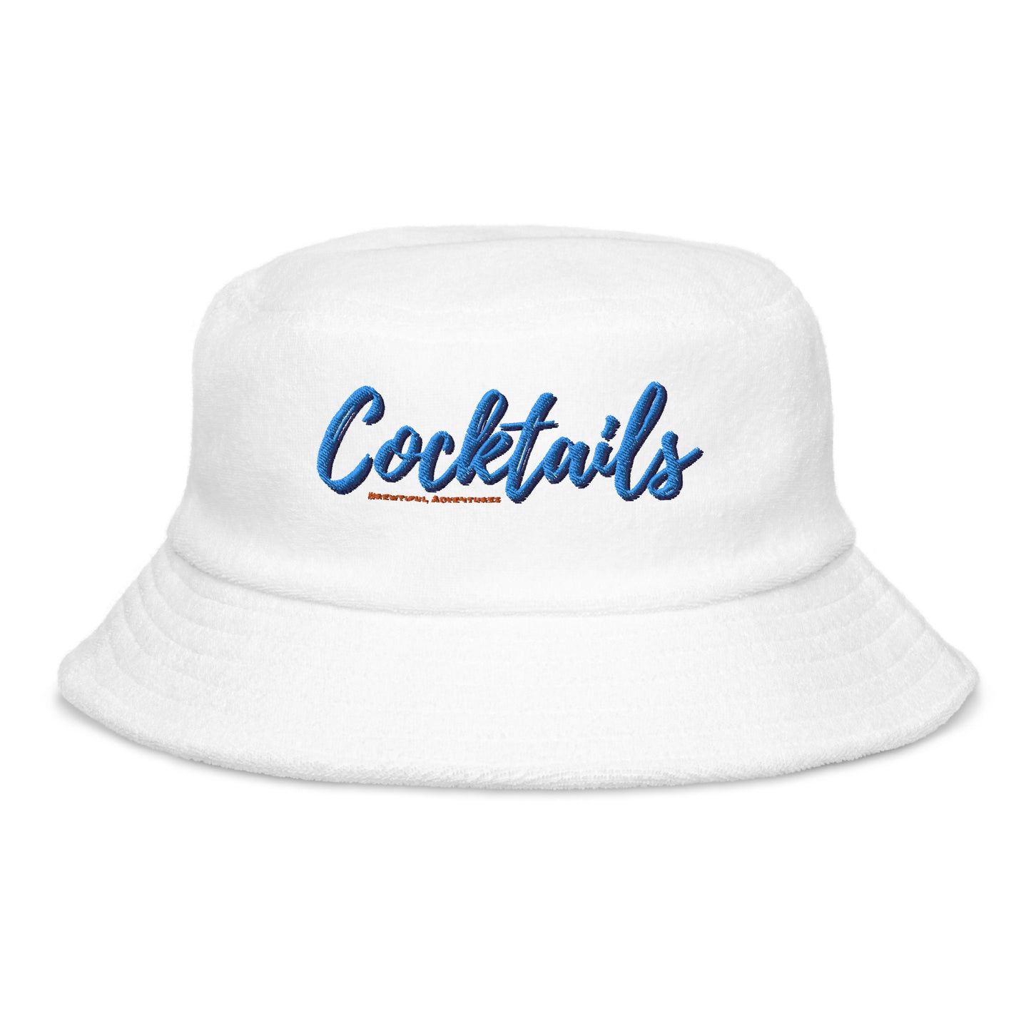 Cocktails Terry Cloth Bucket Hat