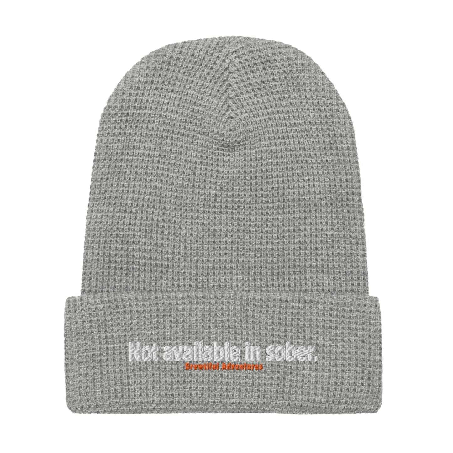 Not Available In Sober Waffle Beanie