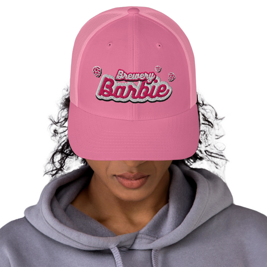 Brewery Barbie Script Trucker Hat