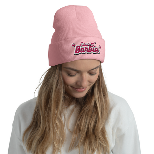 Brewery Barbie Script Cuffed Beanie