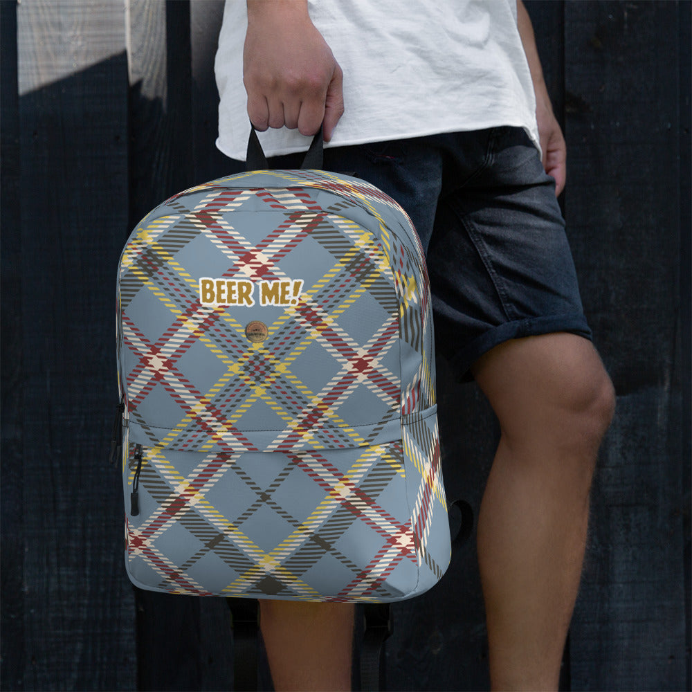 Beer Me! Plaid Backpack