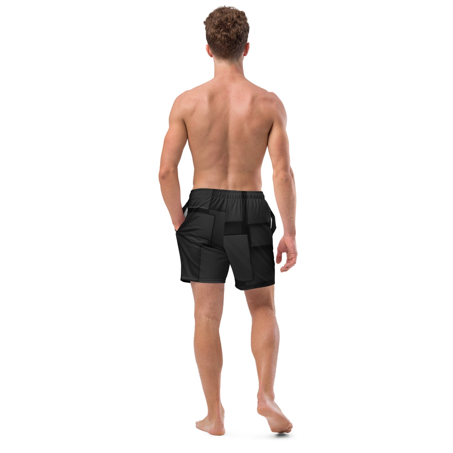 Beer Me! Blackout Men's Swim Trunks