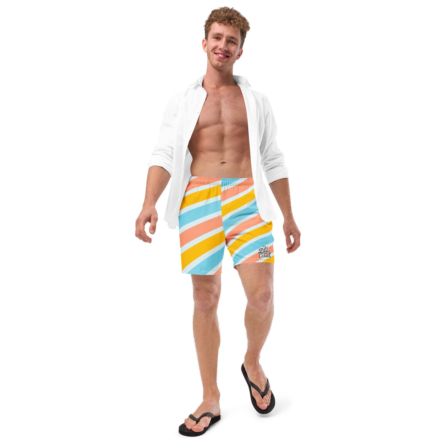 It’s Beer O’clock Waves Mens Swim Trunks