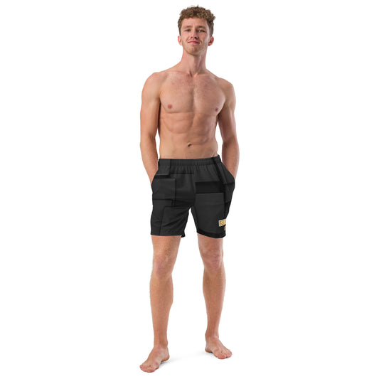 Beer Me! Blackout Men's Swim Trunks