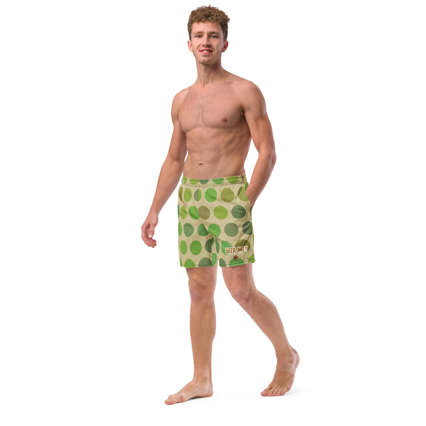 Beer Me! Circles Men's Swim Trunks