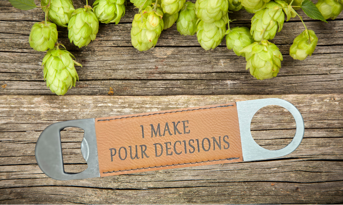 Handcrafted Leather Bottle Openers