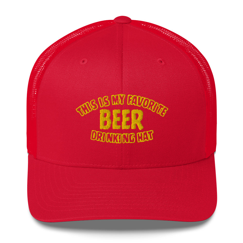 Beer Drinking Trucker Hat