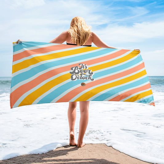 It’s Beer O'clock Waves Towel