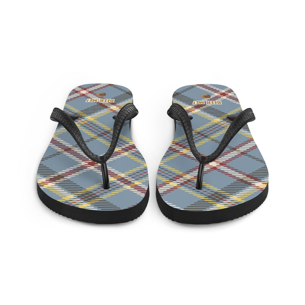 Beer Me! Plaid Flip-Flops