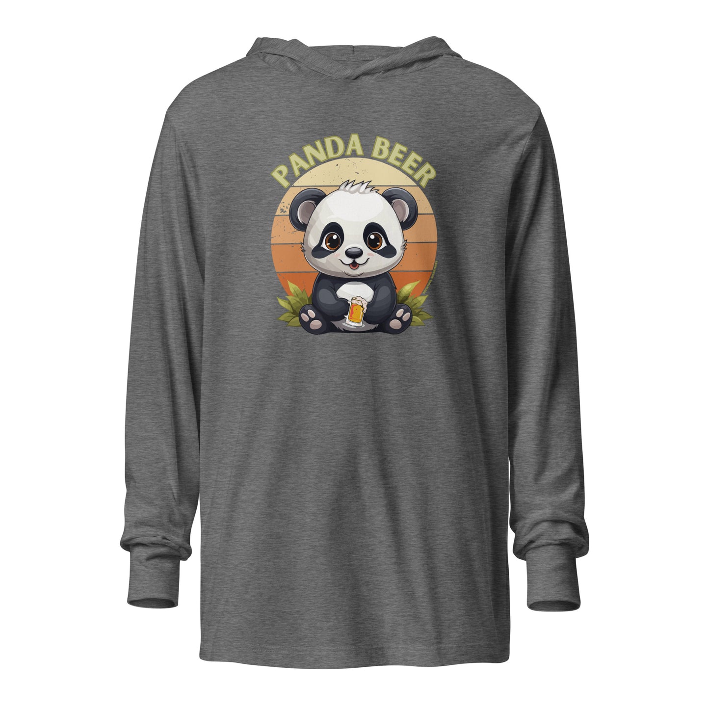 Panda Beer Hooded Long-Sleeve Tee