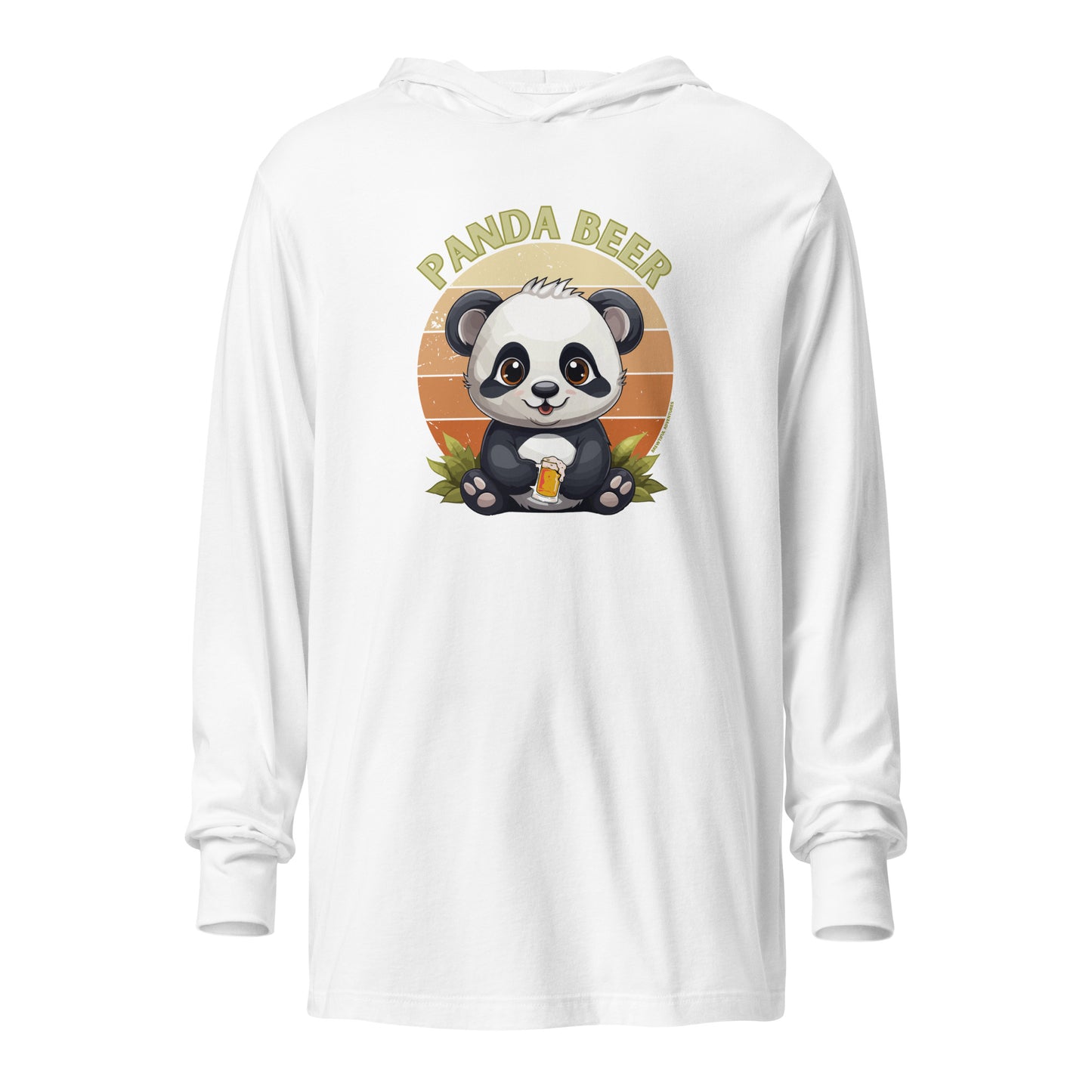 Panda Beer Hooded Long-Sleeve Tee