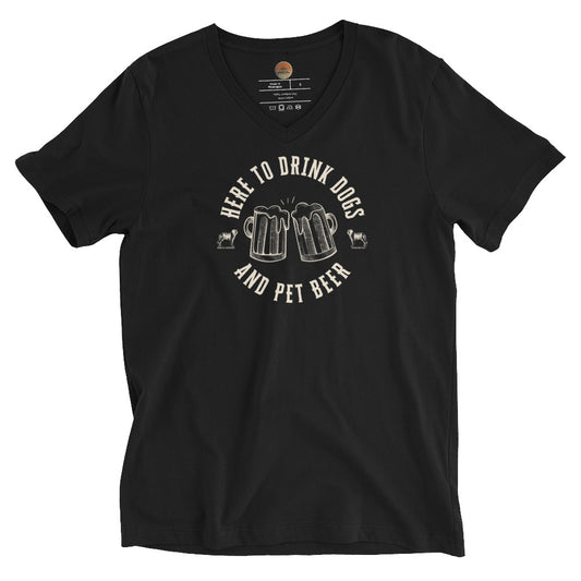 Petting Beer V-Neck Tee