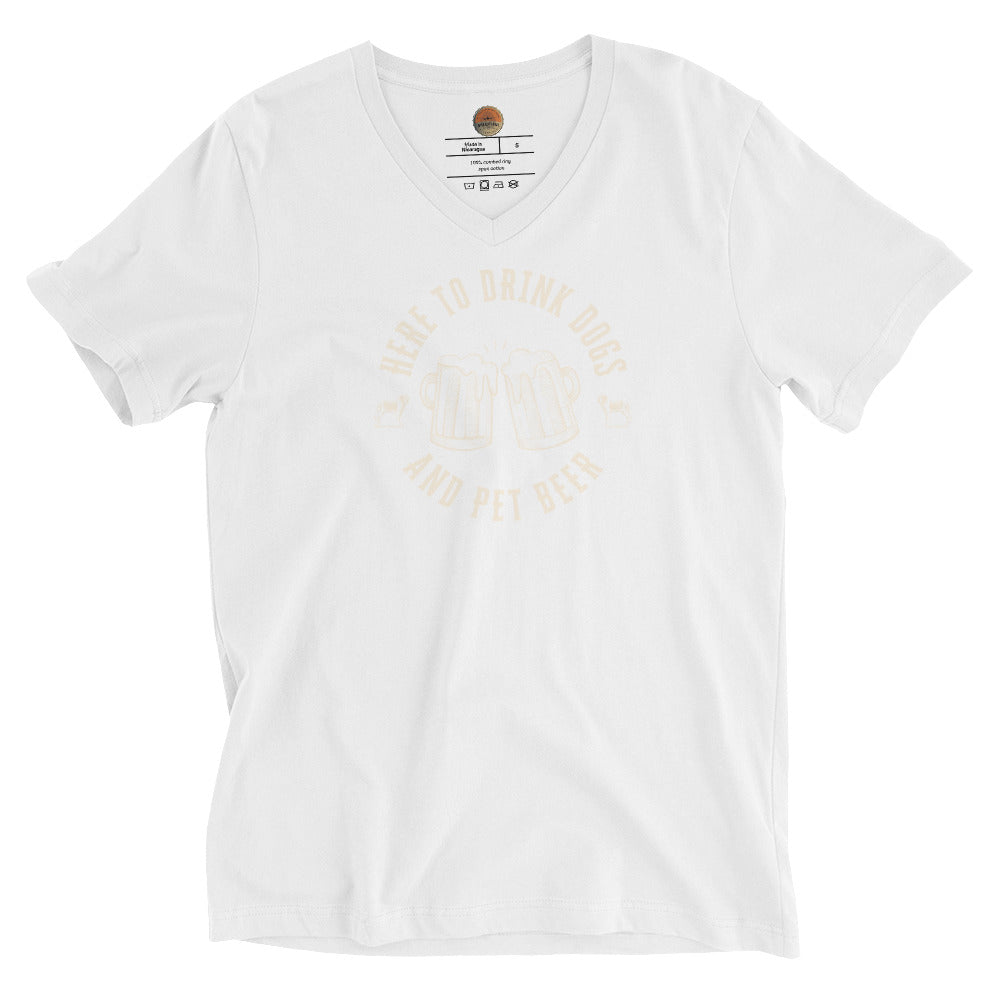 Petting Beer V-Neck Tee