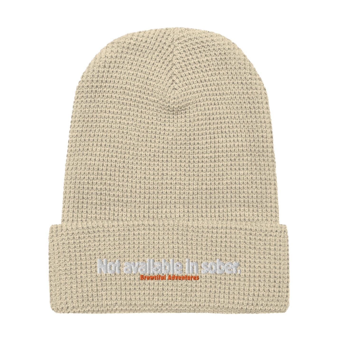 Not Available In Sober Waffle Beanie