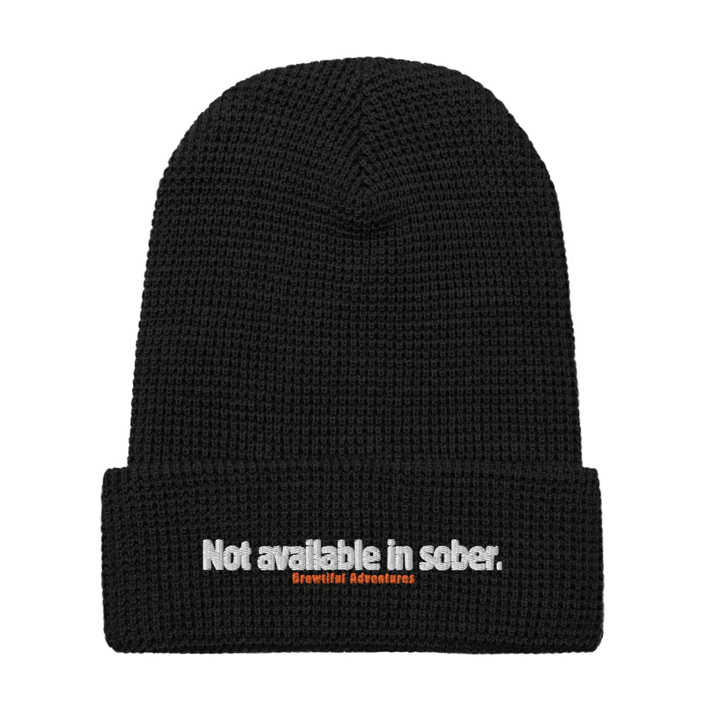 Not Available In Sober Waffle Beanie