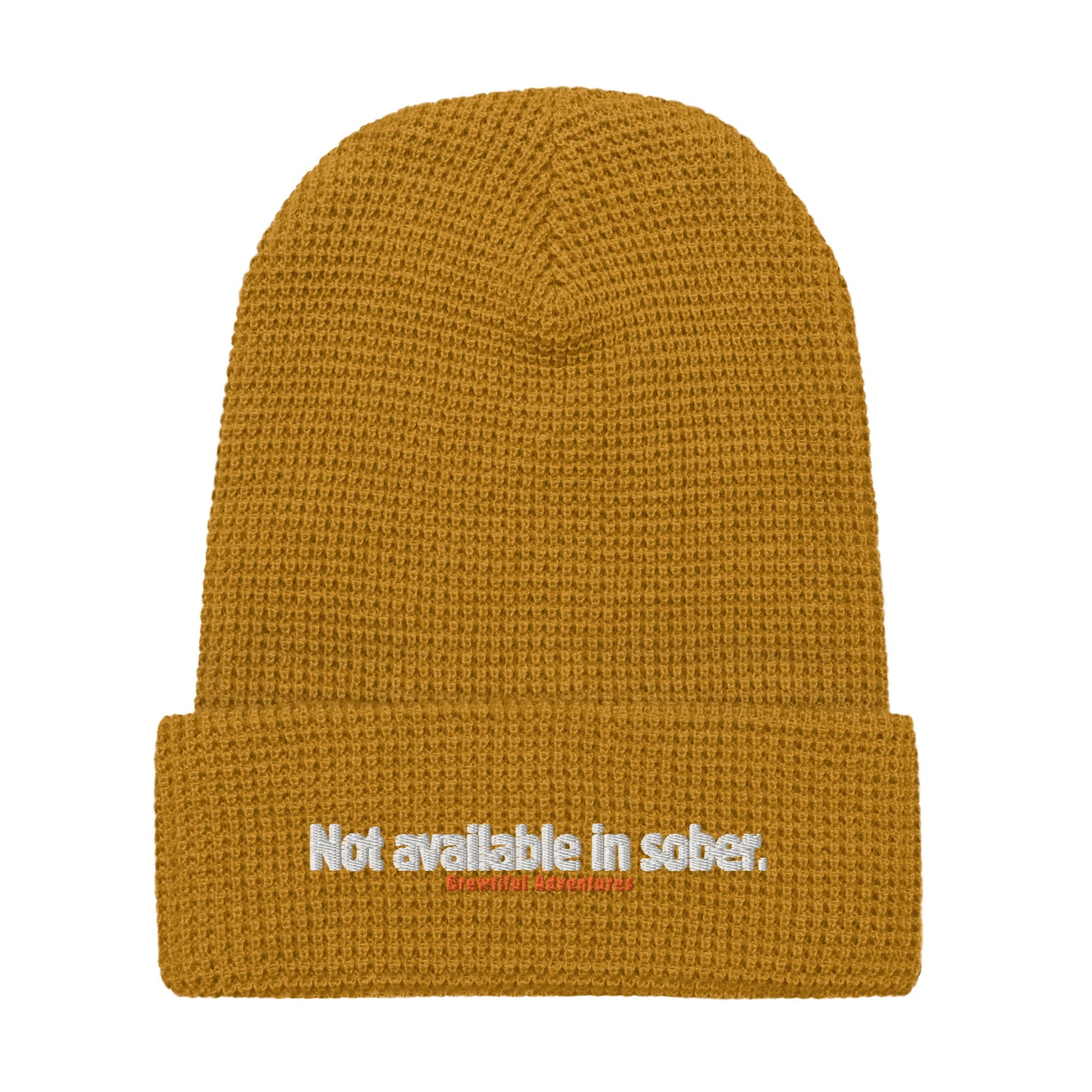 Not Available In Sober Waffle Beanie