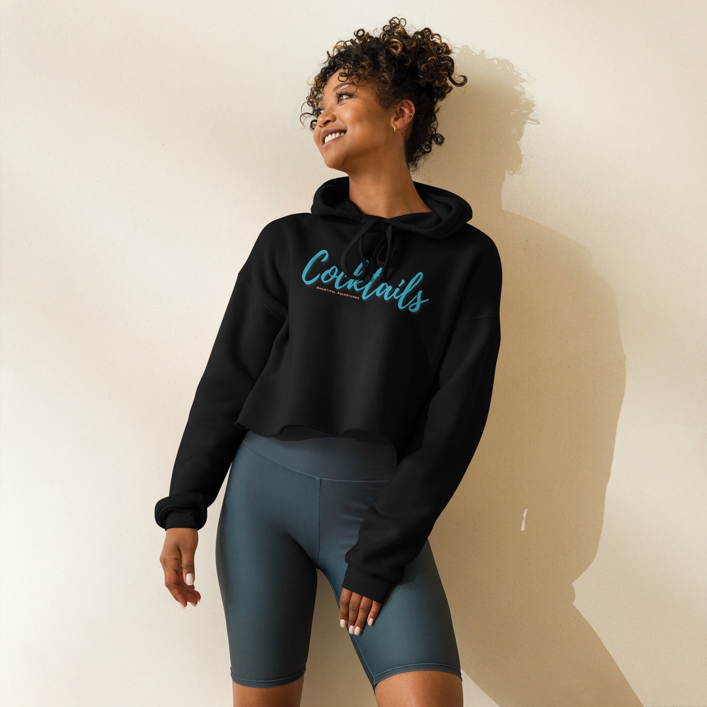 Cocktails Crop Hoodie