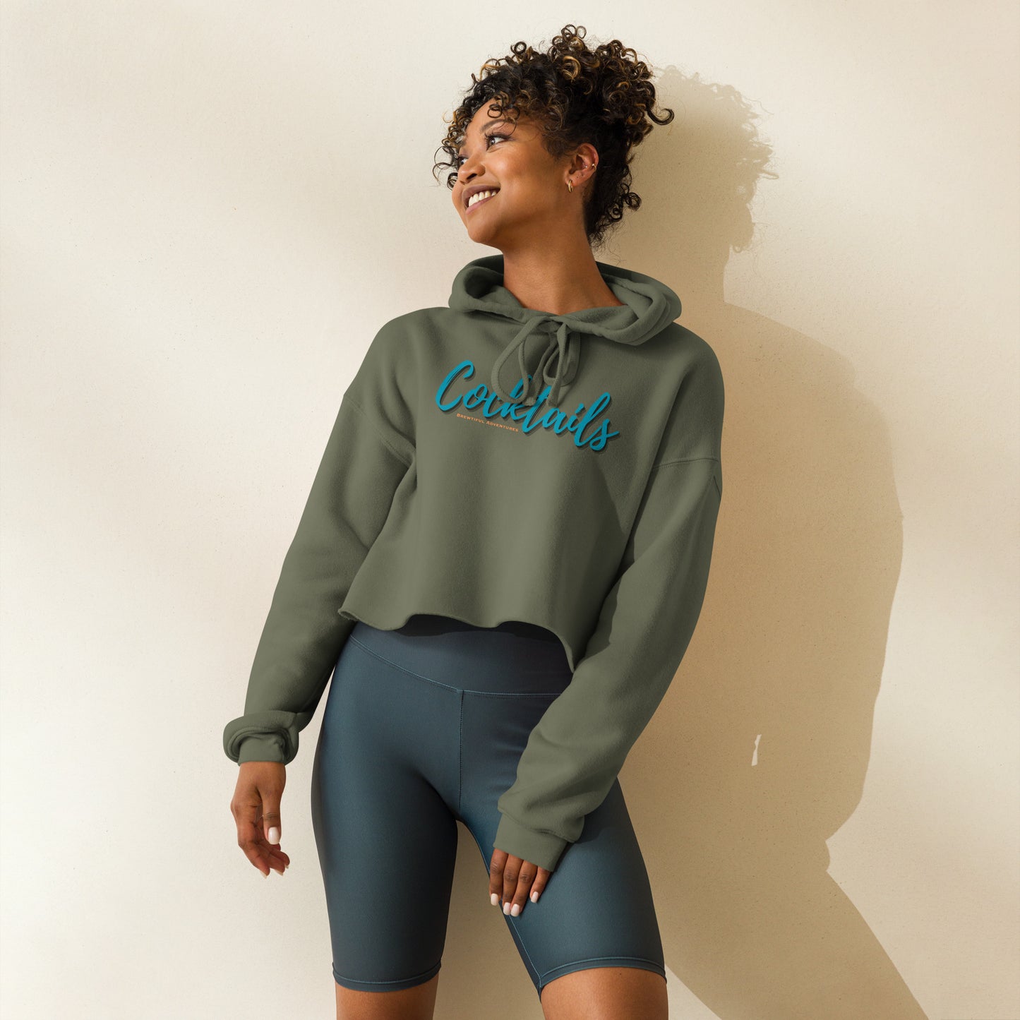 Cocktails Crop Hoodie