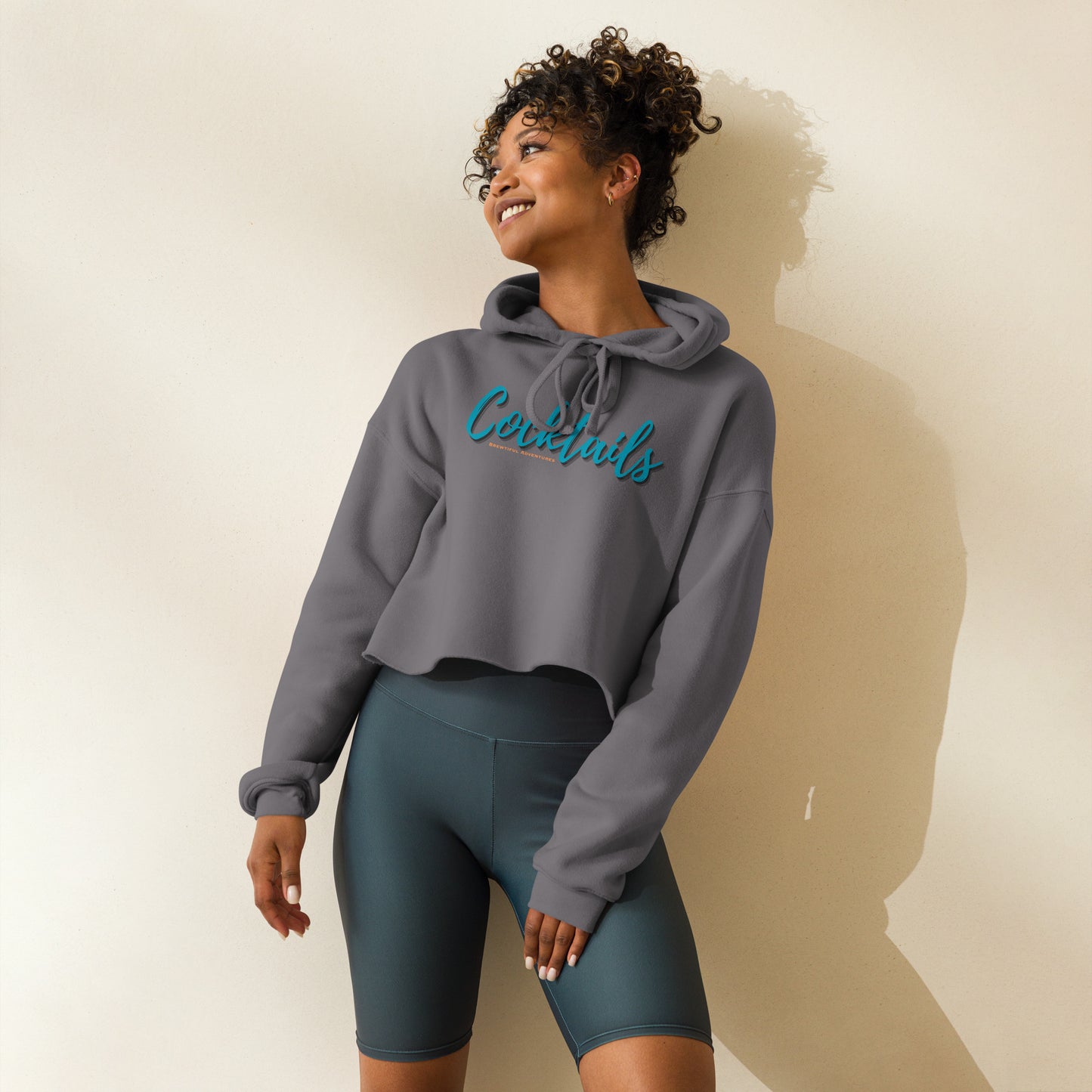 Cocktails Crop Hoodie